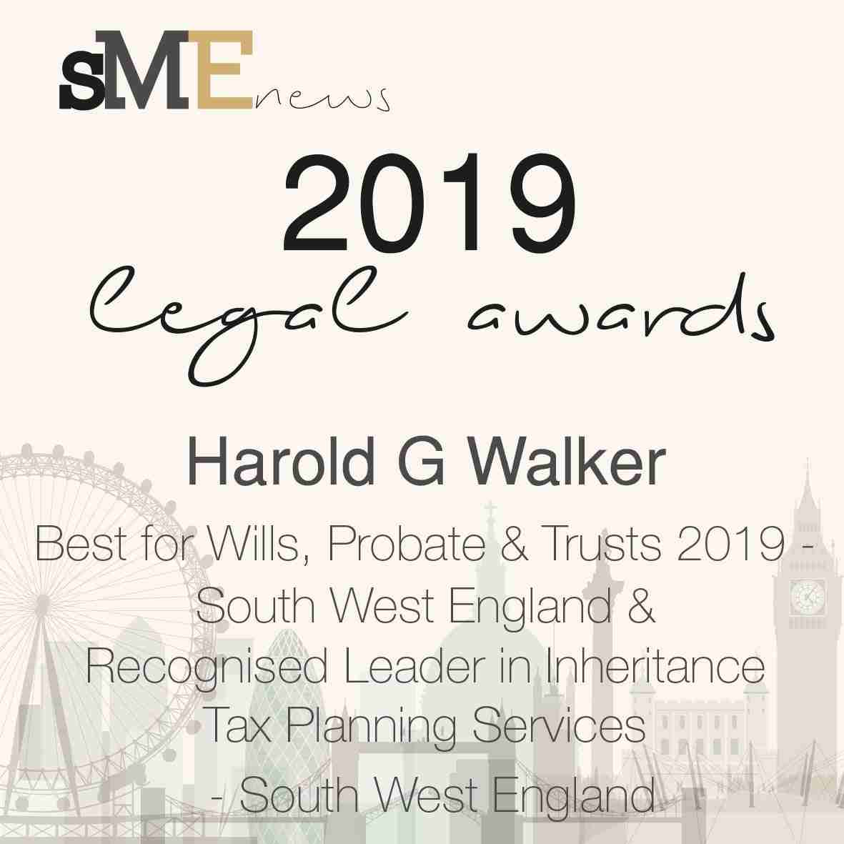 Probate and Conveyancing SME News Legal Awards, Best for Wills & Probate & Trusts, South West England, accreditation & awards